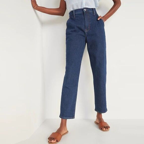 NEW Old Navy Sky Hi Straight Workwear Jeans - Picture 1 of 4